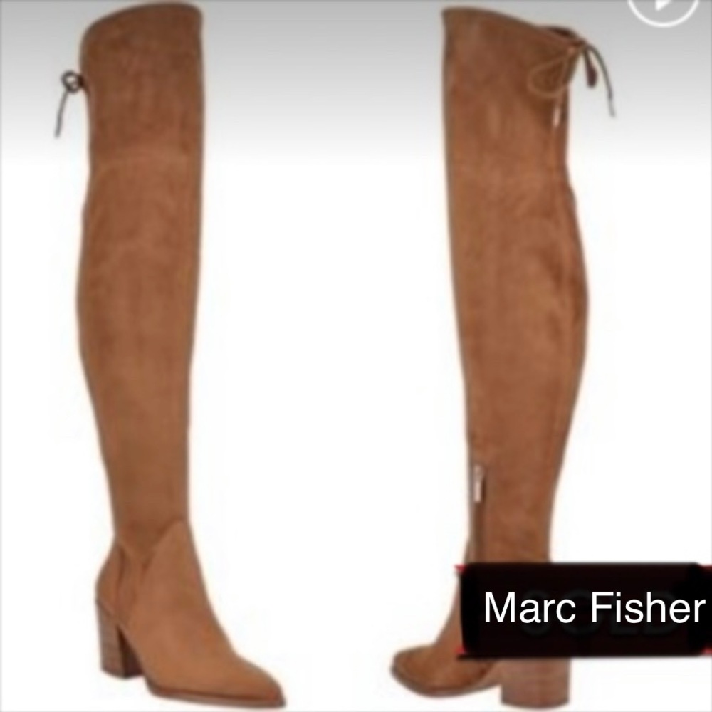 Marc Fisher Comara Cognac Microsuede Point Toe Ov… - image 1